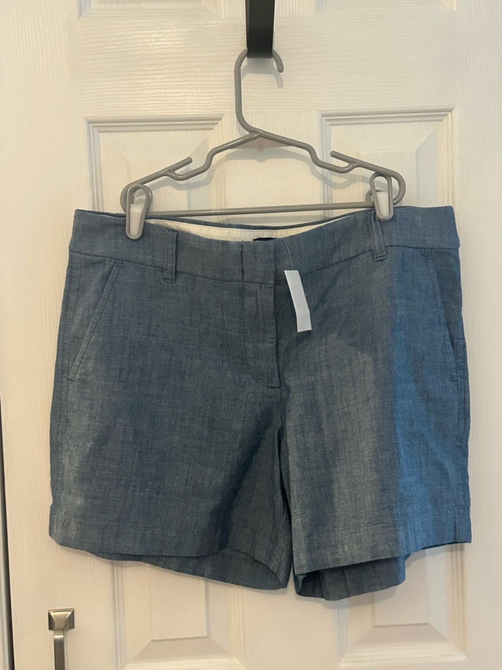 NWT JCrew Factory Women's Classic Blue Linen-Blend Shorts